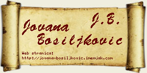 Jovana Bosiljković vizit kartica
